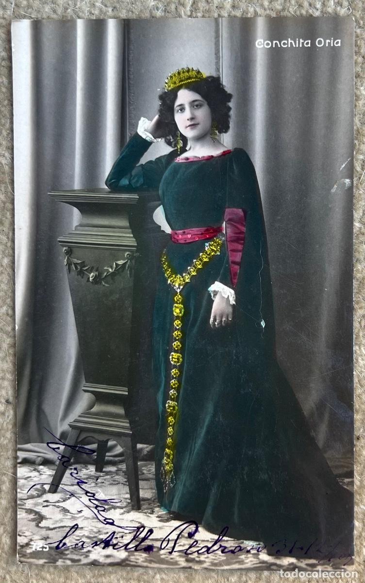 Cartoline: Postal de la artista Conchita Oria (Cantante, vedette, cupletista, teatro)