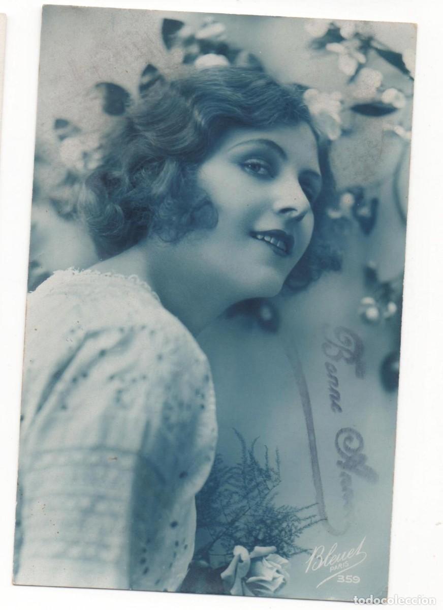Cartoline: Postal francesa principios del XX- escrita-mujer con buena mirada