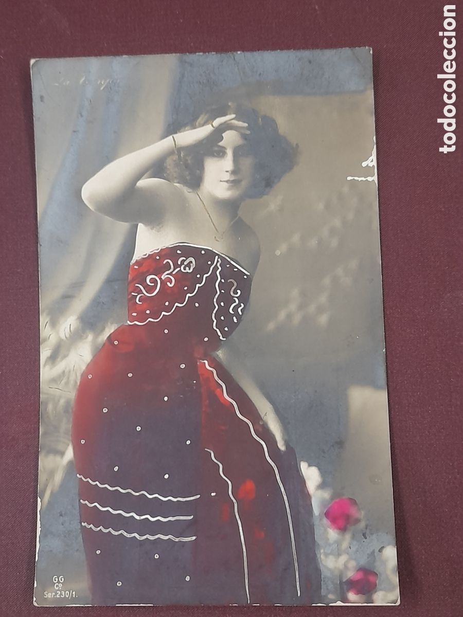 Postais: Antigua postal fotogr&aacute;fica Artista y cupletista