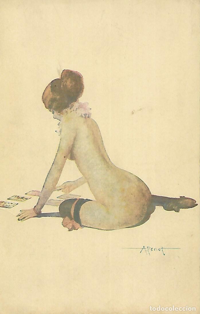 Cartoline: ILUSTRACI&Oacute;N ER&Oacute;TICA FIRMADA A. PENOT (Mod&egrave;les d'Atelier)
