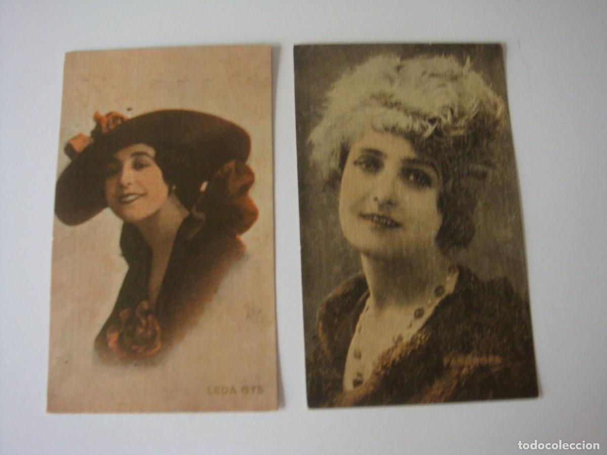 Postkarten: 2 POSTALES ANTIGUAS DE ARTISTAS Y ACOTRES