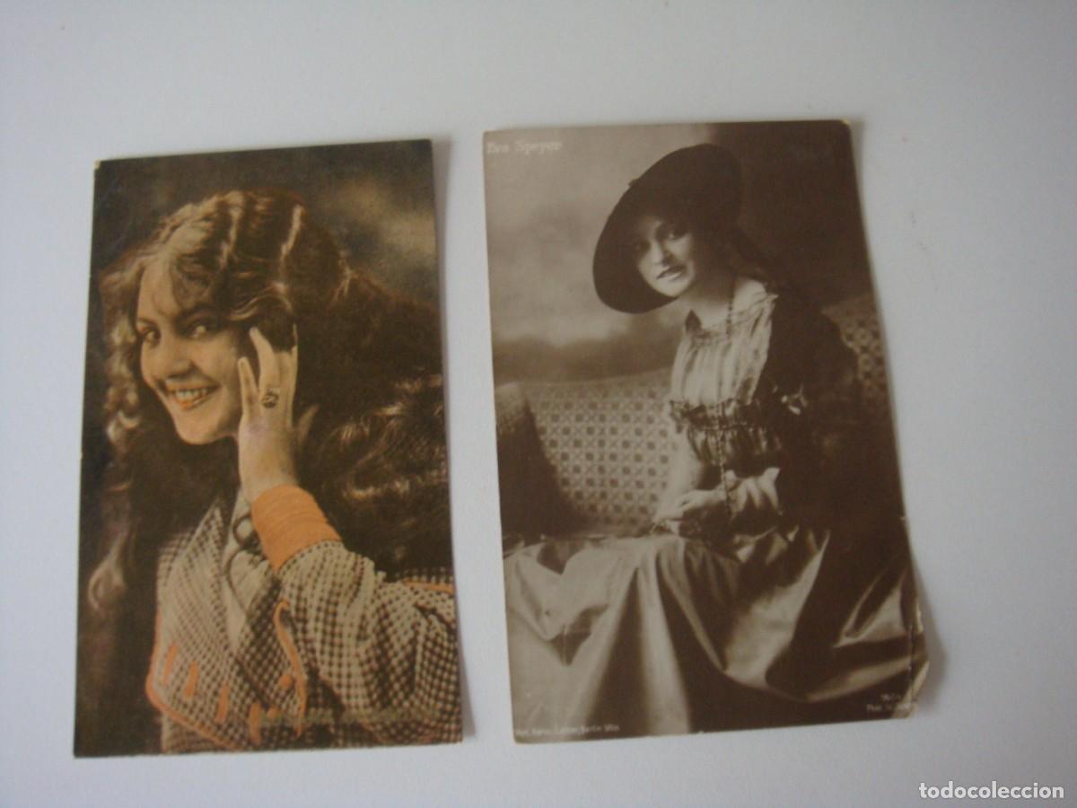 Postkarten: 2 POSTALES ANTIGUAS DE ARTISTAS Y ACOTRES