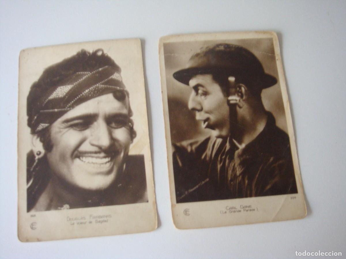 Postkarten: 2 POSTALES ANTIGUAS DE ARTISTAS Y ACOTRES