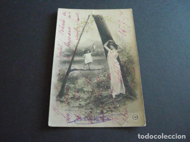Postkarten: MUJER Y LETRA A ANTIGUA POSTAL