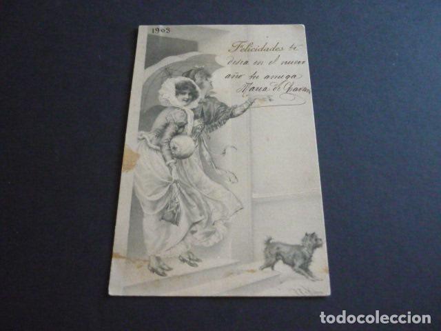 Cartoline: MUJERES ELEGANTES ANTIGUA POSTAL