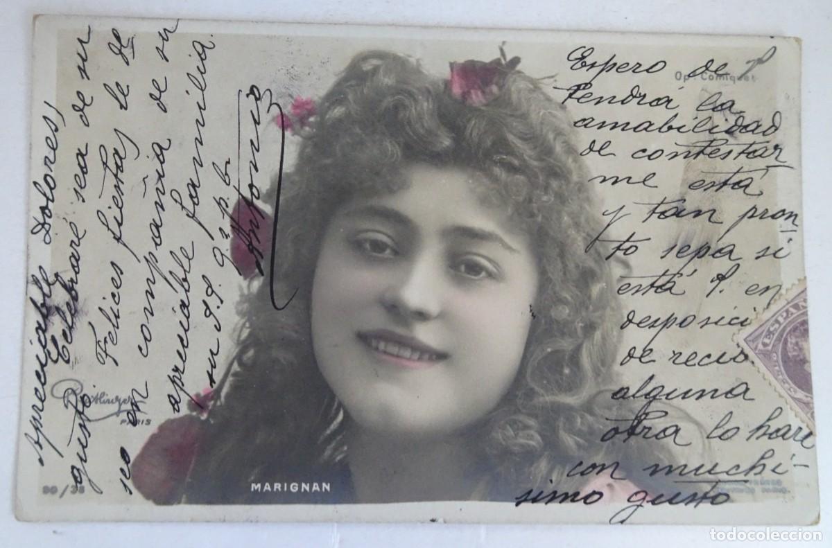 Postkarten: ANTIGUA POSTAL FOTOGR&Aacute;FICA COLOREADA , CHICA JOVEN, SIN DIVIDIR, VER FOTOS