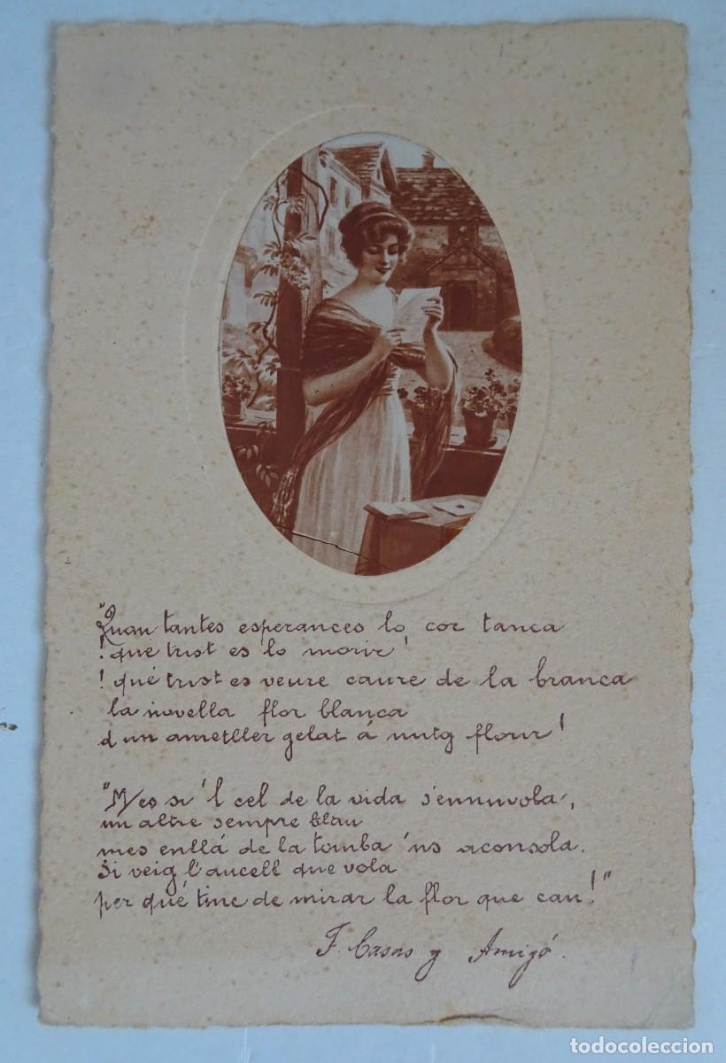 Postkarten: ANTIGUA POSTAL CPA, ILUSTRACI&Oacute;N CHICA JOVEN , POESIA, VER FOTOS