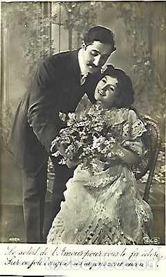 Postcards: Francia & Marcofilia, Pareja, Sol del Amor para Ti... Ed. E.L.D, Odemira 1907 (4024)