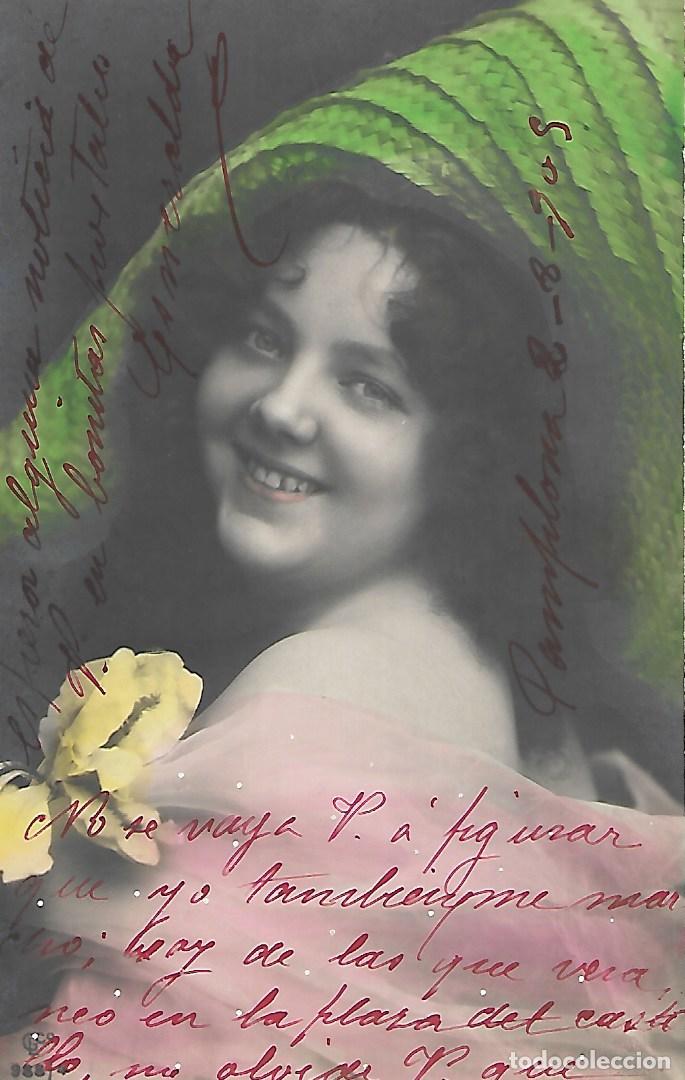 Postcards: ANTIGUA POSTAL-SONRISA DE DAMA (Principios 1900)