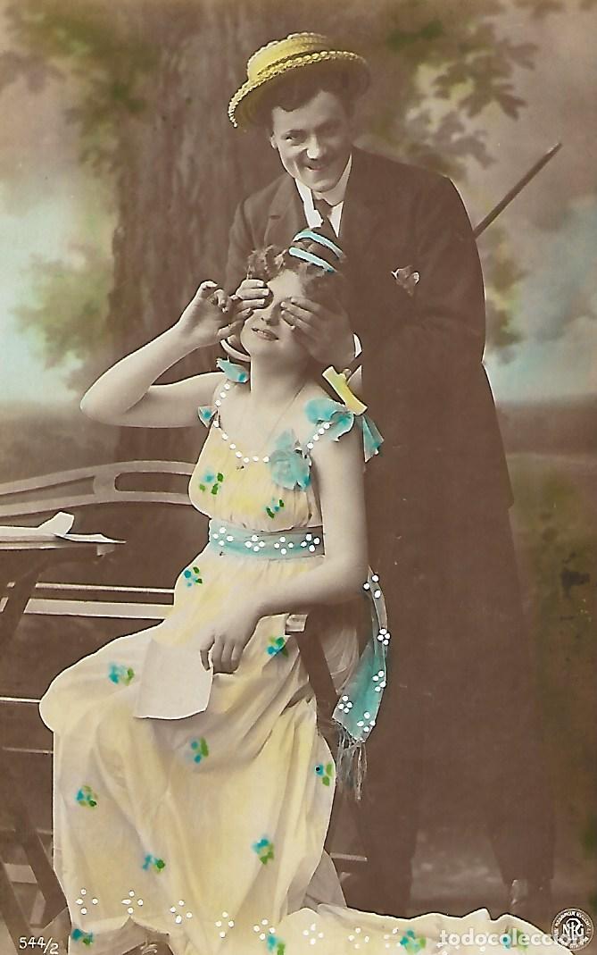Postkarten: ANTIGUA POSTAL-SORPRESA, &iquest;QUI&Eacute;N SOY) Circulada en 1905