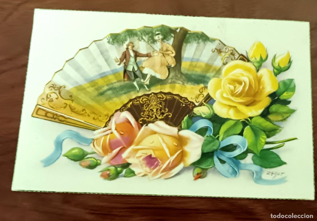Postkarten: POSTAL ROM&Aacute;NTICA ILUSTRADA POR ZSOLT A&Ntilde;O 1960 2304/A ESCRITA 13,5X9 CM.