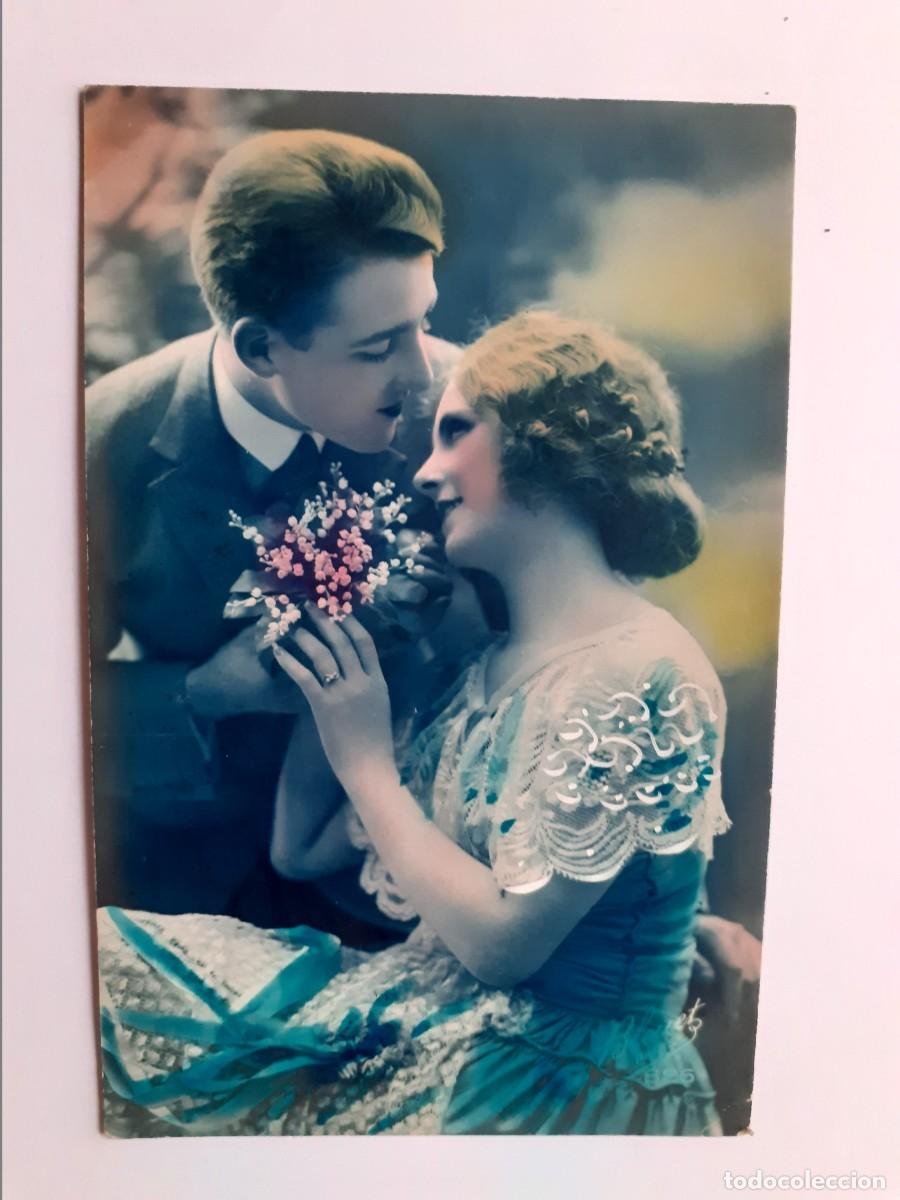 Postkarten: POSTAL - PAREJA - GALANTES - BLEUET 856 PARIS - ESCRITA