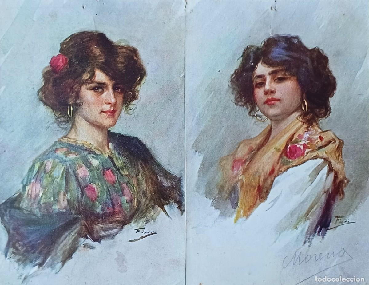 Cartoline: Postales francesas con dibujos de mujeres espa&ntilde;olas.