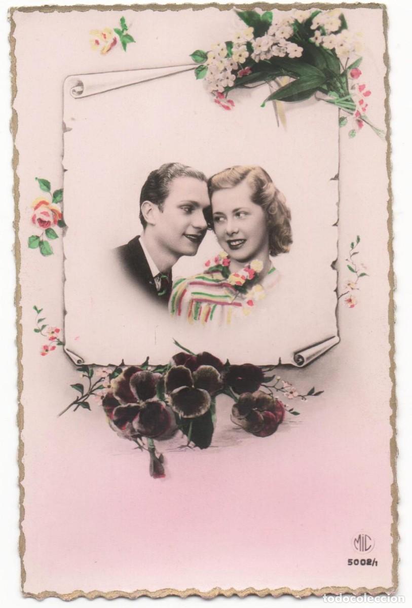 Cartoline: Postal francesa a&ntilde;os 40-50- sin circular-pareja rom&aacute;ntica