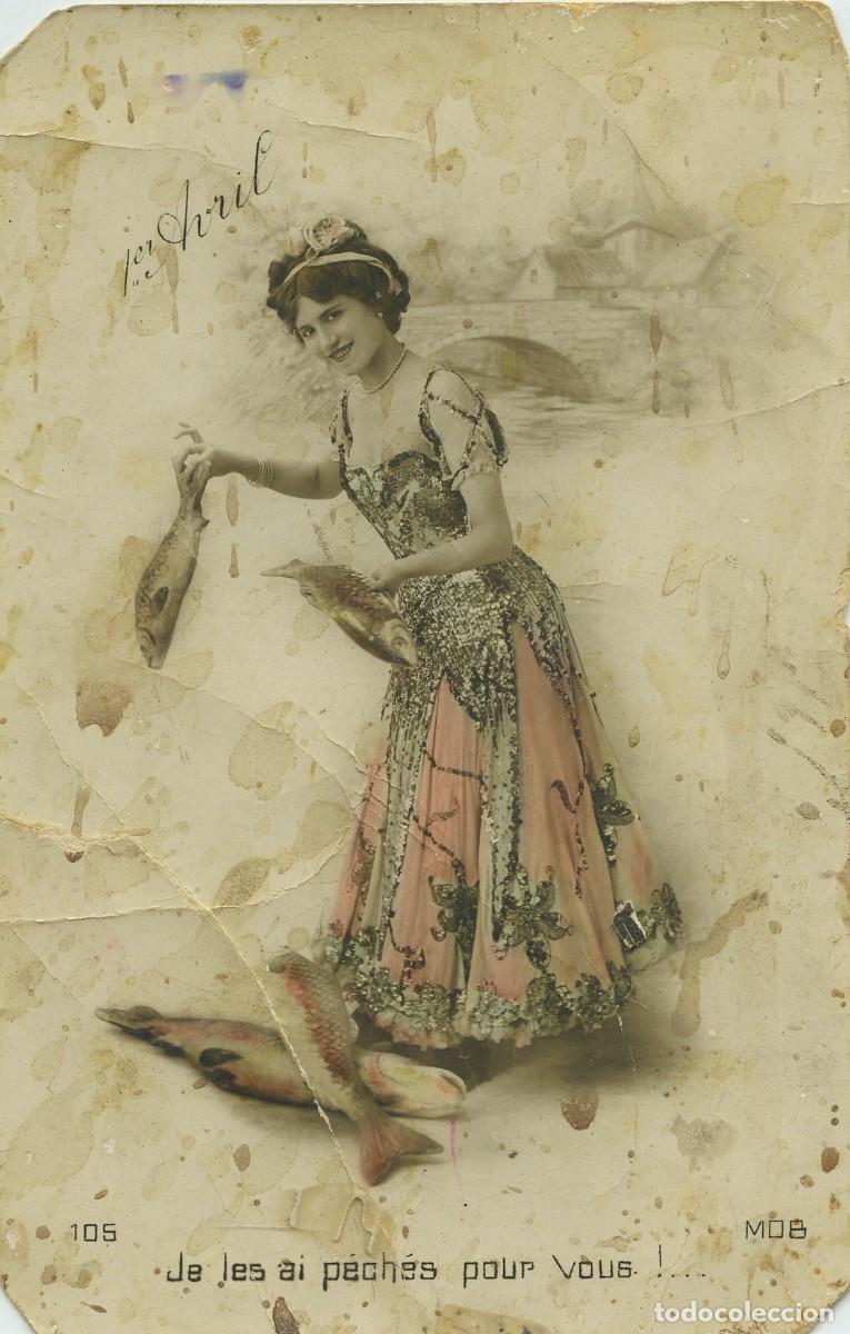 Postais: N&ordm; 105. Je les ai pech&eacute;s pour vous. Carte Postale. MOB