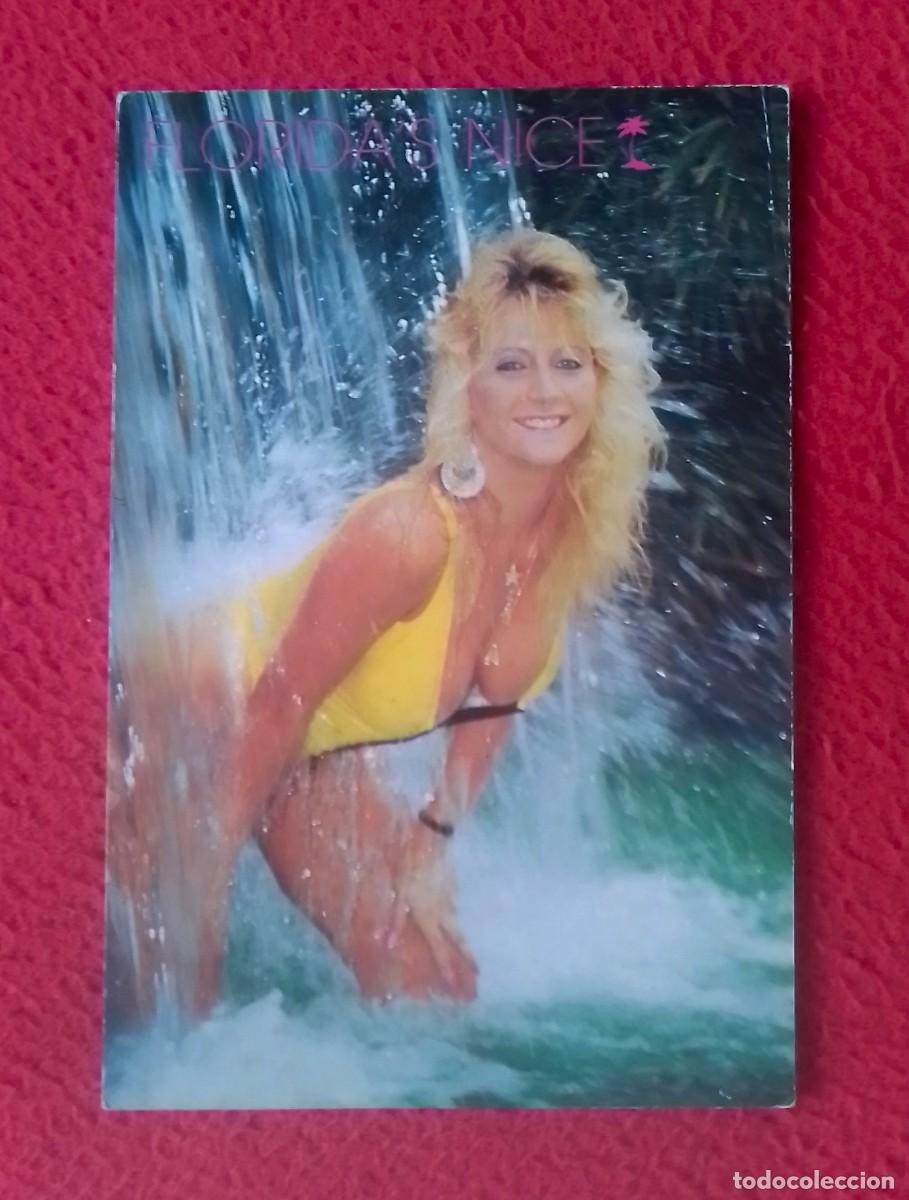 Postais: POSTAL POST CARD FLORIDA NICE MUJER RUBIA BAJO EL AGUA CATARATA O SIMIL FEMME GIRL WOMAN BLONDE.....