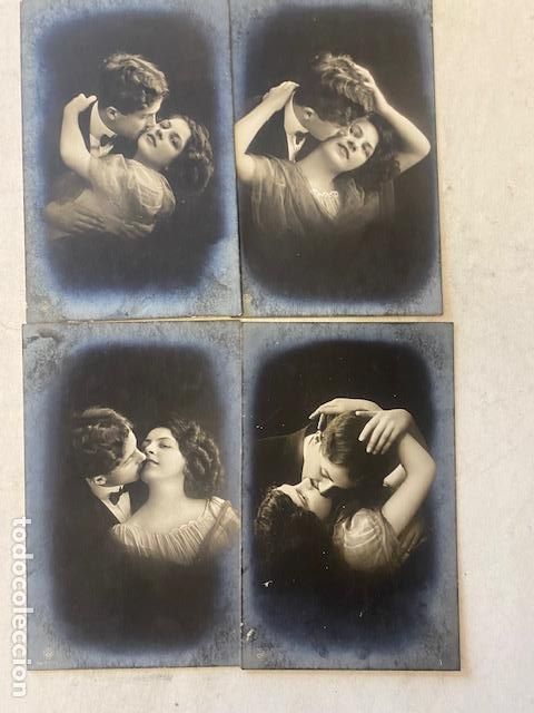 Postais: 4 postales romanticas. 4 secuencias. A&ntilde;os 20, Sin circular