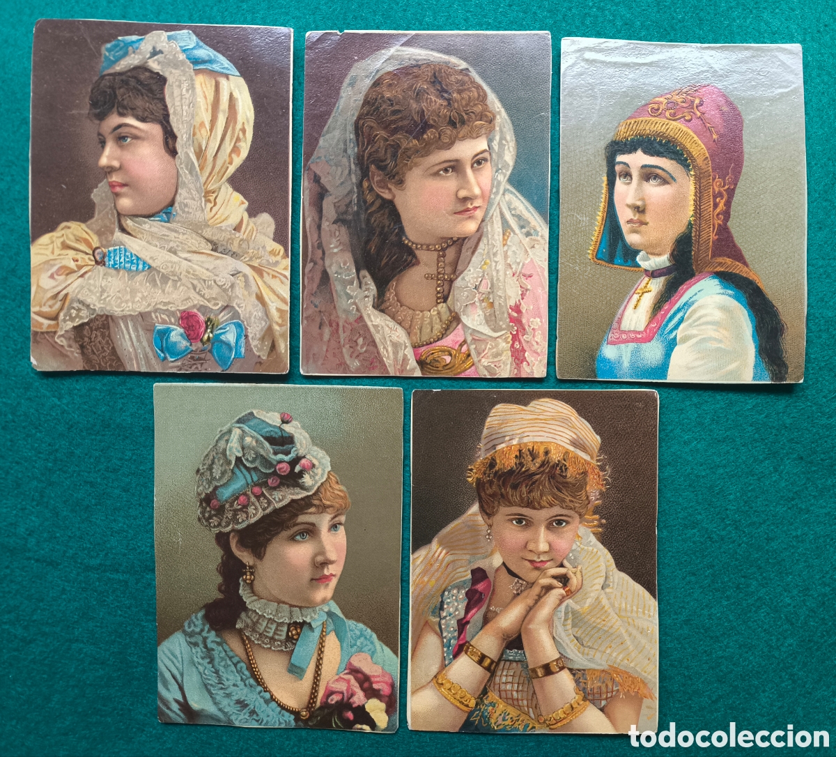 Cartoline: MUJERES TARJETA PUBLICIDAD GRAN BAZAR AMBULANTE LA INVENCIBLE CATALANA C. 1915