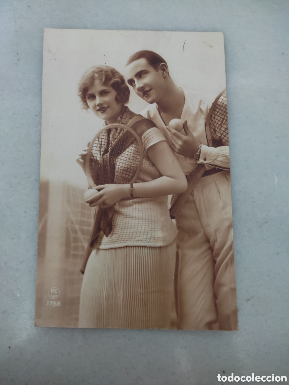 Postais: Postal de enamorados a&ntilde;os 30 direccionada a navarcles