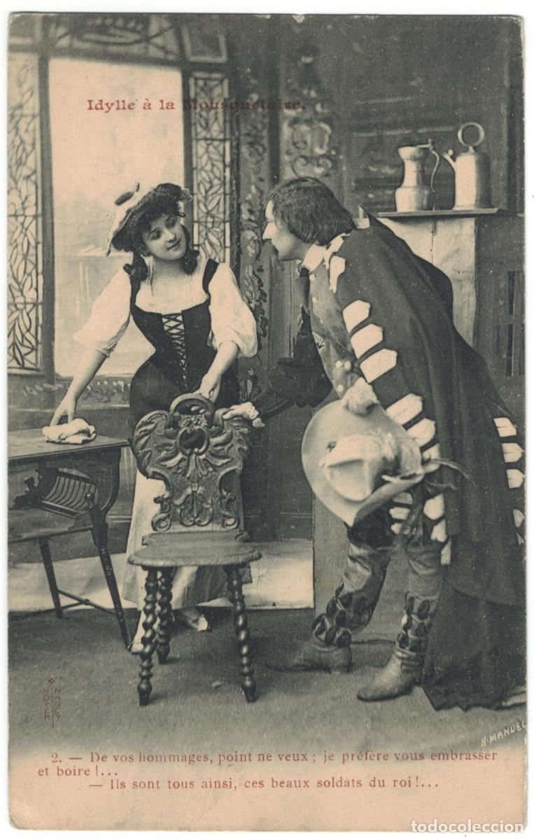 Postais: 2 postales Idylle &agrave; la Mousquetaire 2_Royer. Photo H. Manuel
