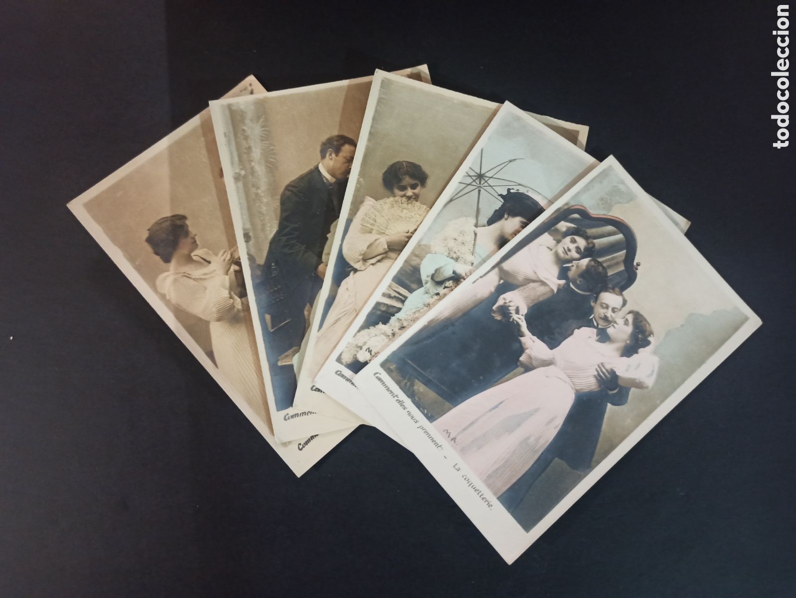 Postais: Serie de 5 postales antiguas. Anterior a 1905. Sin circular.