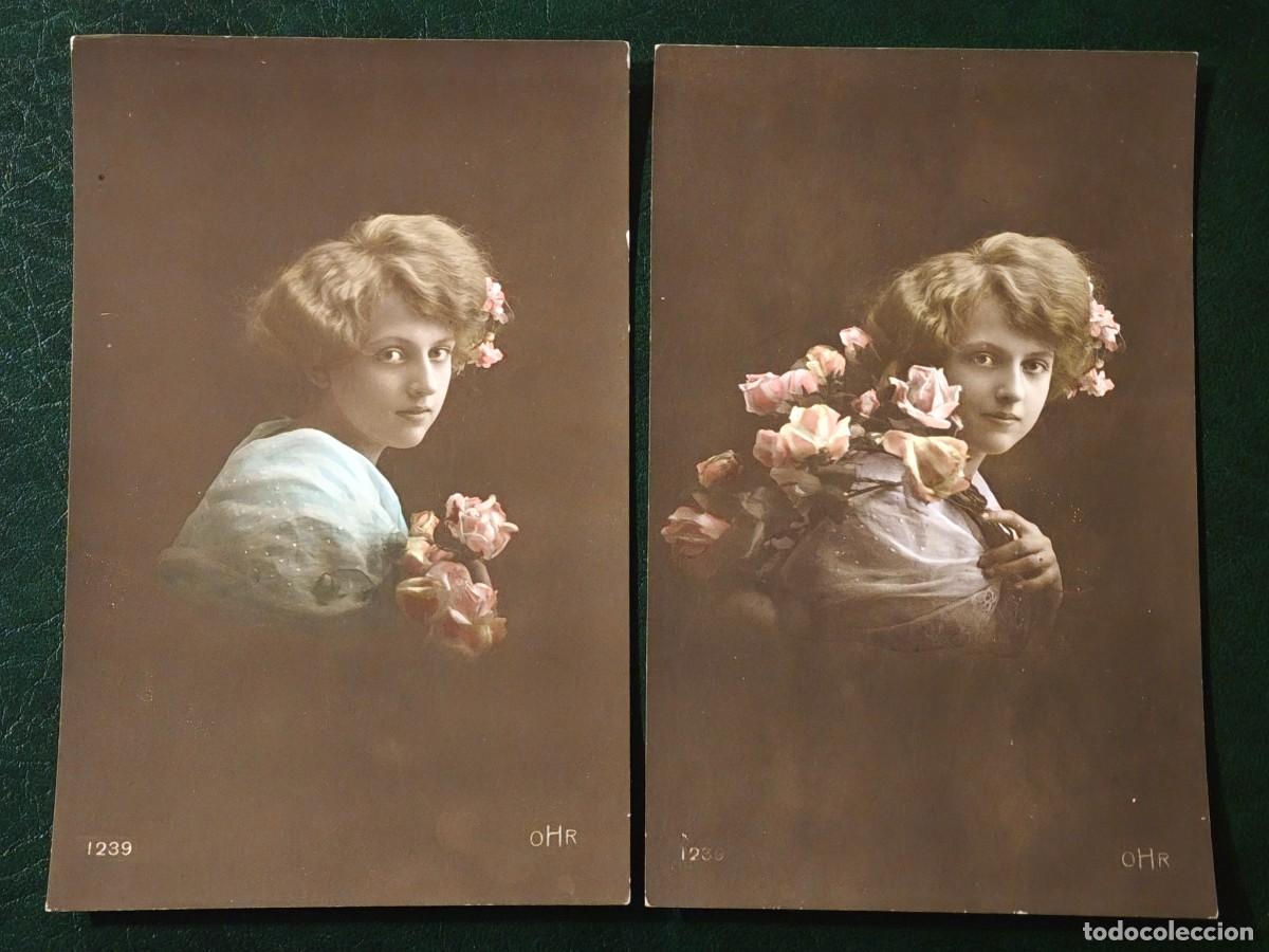 Postais: 2 Postales de Francia Mujeres OHR