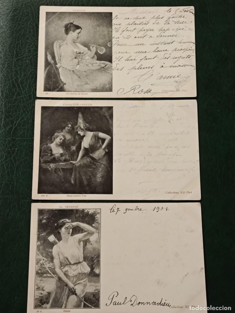 Postais: 3 Postales de Francia Mujeres ND Pbot