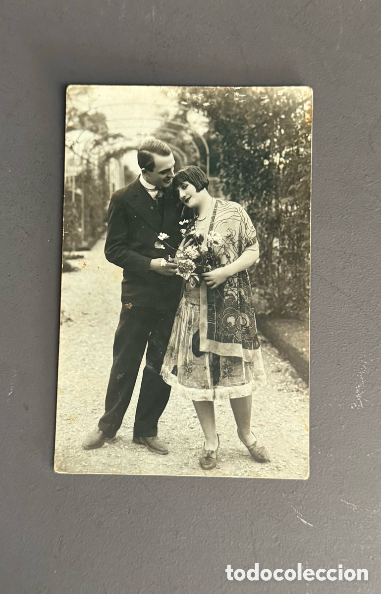 Postales: Postal pareja circulada 1929 - Foto 1