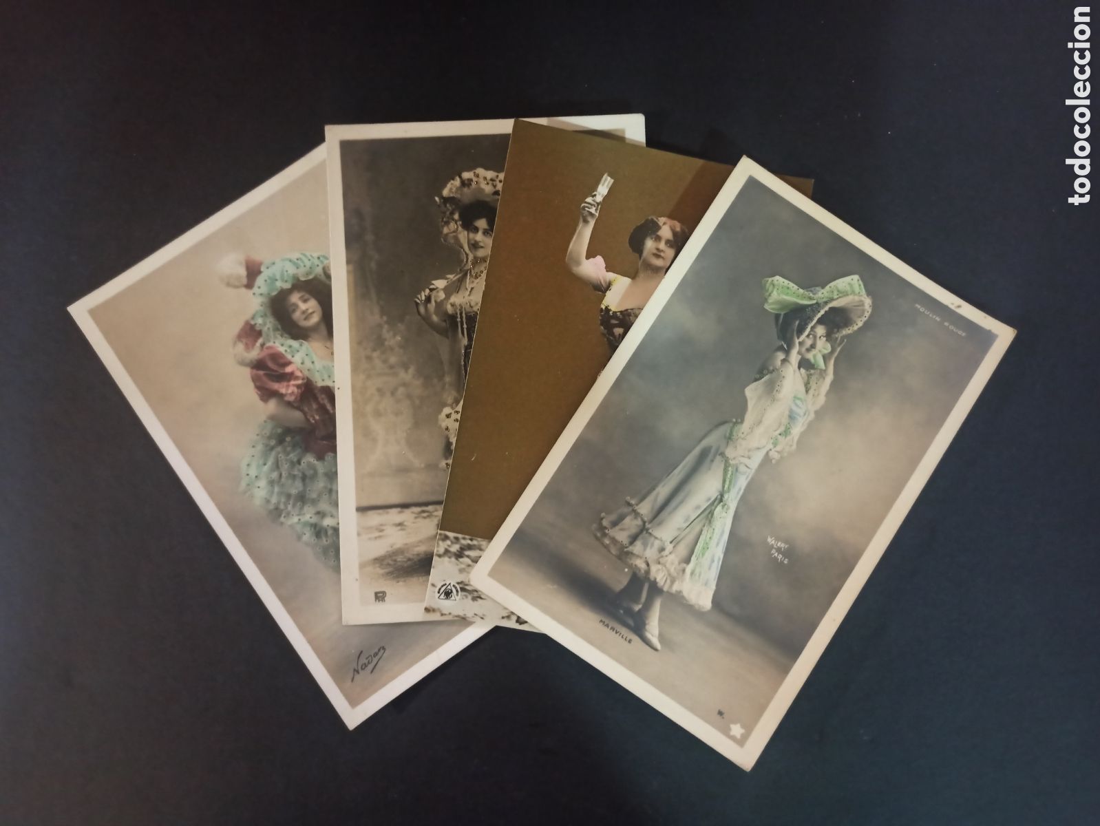 Postais: 4 postales antiguas Variet&eacute;s. Principios s. XX. Sin circular.