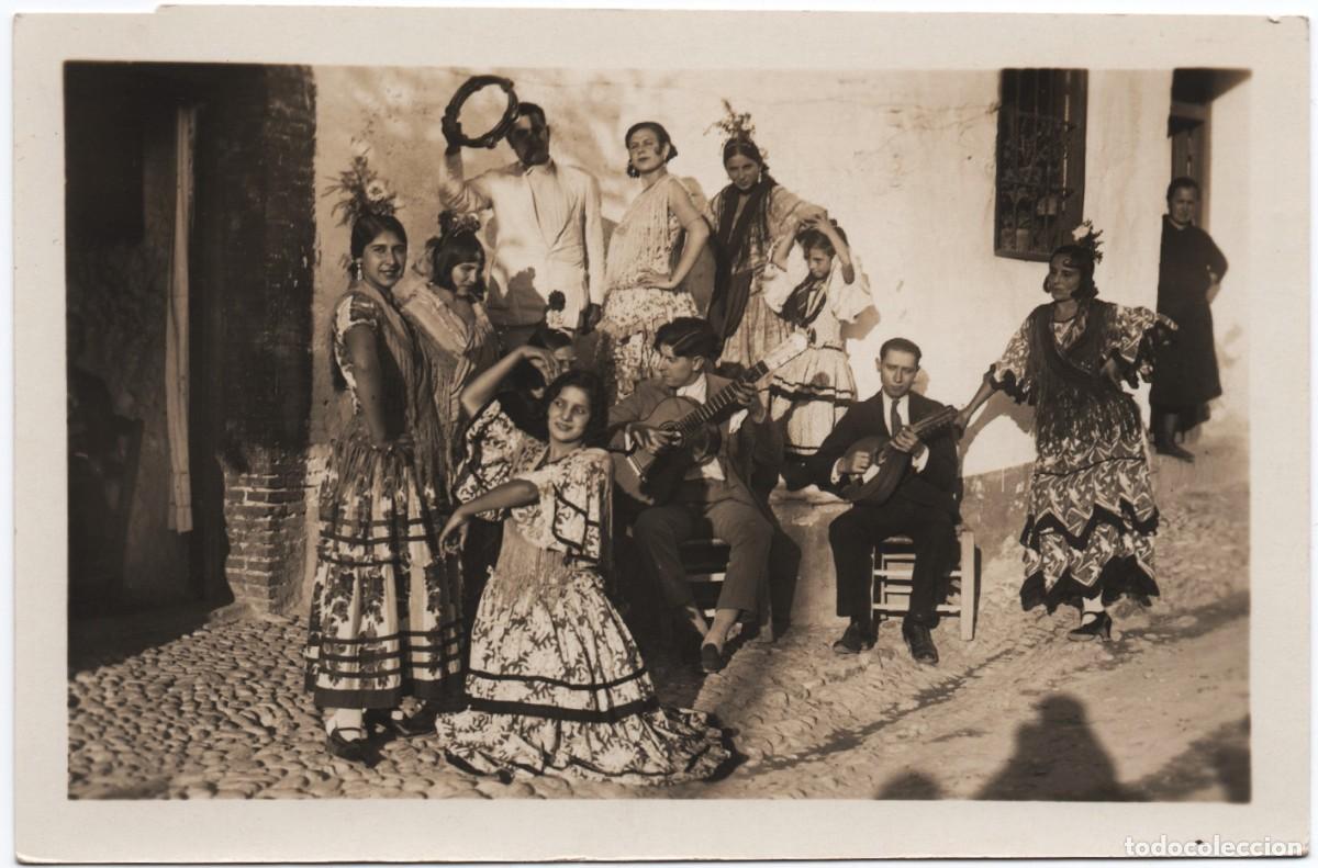 Postais: Postal fotogr&agrave;fica. Grupo flamenco. Sin circular.