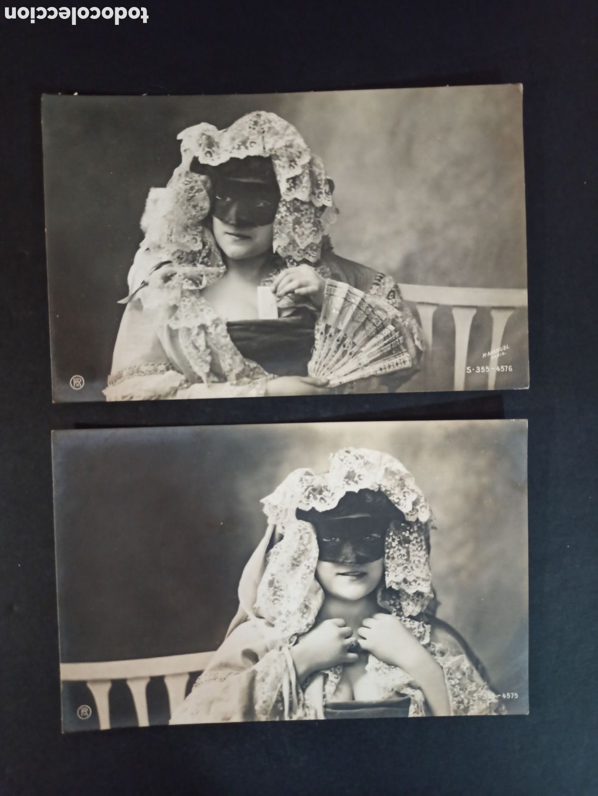 Postais: Serie de 2 postales antiguas. Sin circular. Anteriores a 1905.