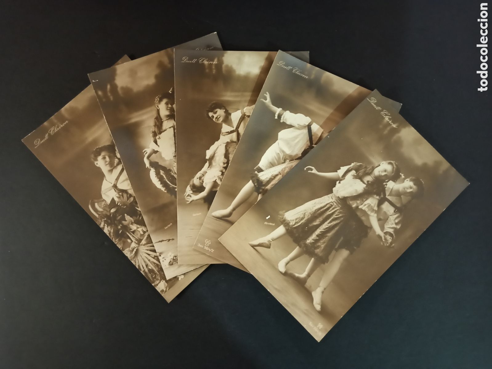 Postais: Serie de 5 postales antiguas. Sin circular, principios s. XX.