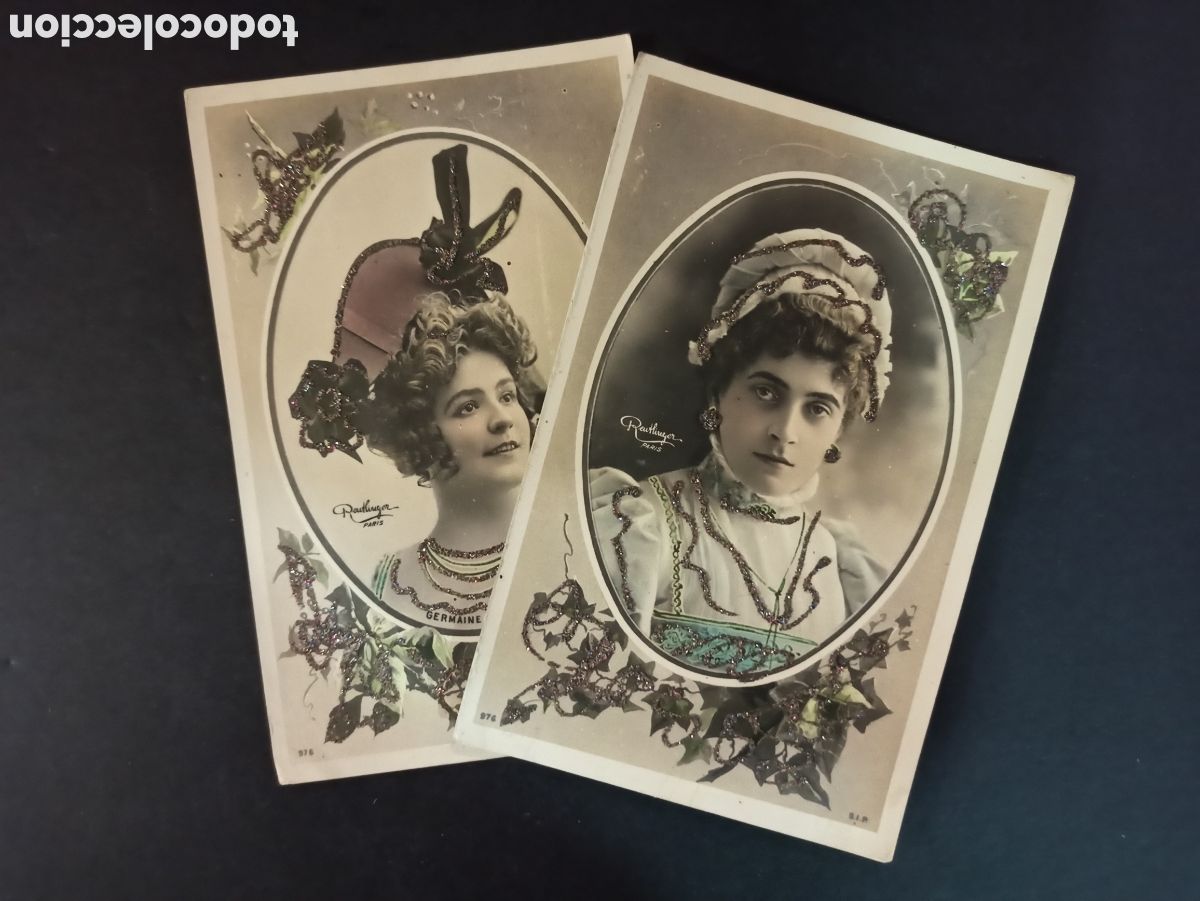 Postais: 2 postales antiguas. Francia, principios s. XX. Sin dividir.