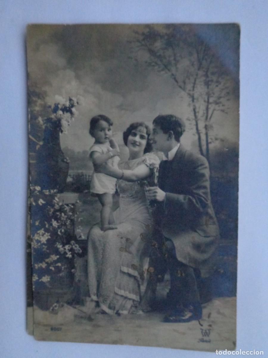 Postais: PRECIOSA POSTAL GALANTE DE PAREJA CON NI&Ntilde;O . PRINCIPIOS DE SIGLO