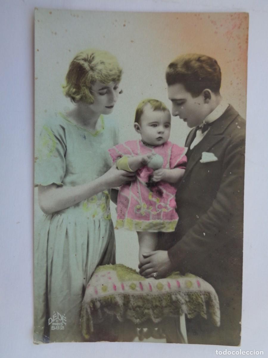 Postais: POSTAL GALANTE DE PAREJA ENAMORADA CON NI&Ntilde;O PEQUE&Ntilde;O, PRINCIPIOS DE SIGLO. CORDOBA , 1924