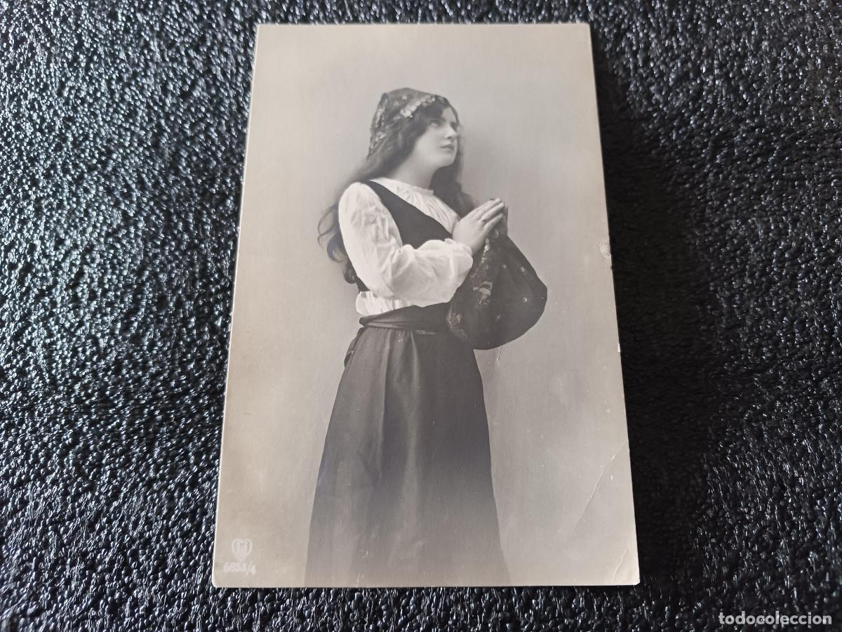 Postais: chica rezando, hb 6853/4, circulada 1923