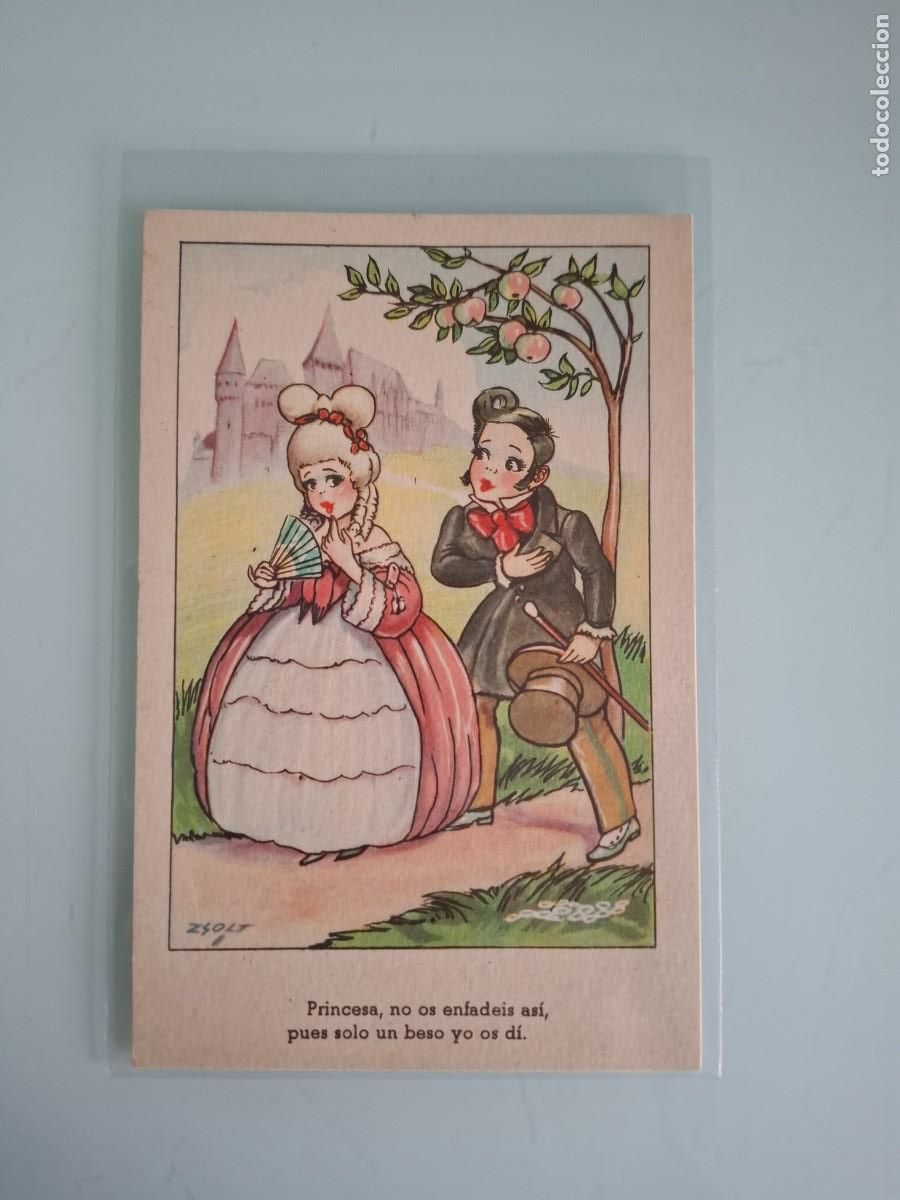 Postais: ANTIGUA POSTAL PAREJA ROM&Aacute;NTICA - FIRMA ZSOLT - CMB - SERIE N&ordm; 64 - COLOR - SIN CIRCULAR