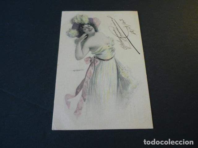 Postais: MUJER ELEGANTE POSTAL ILUSTRADA