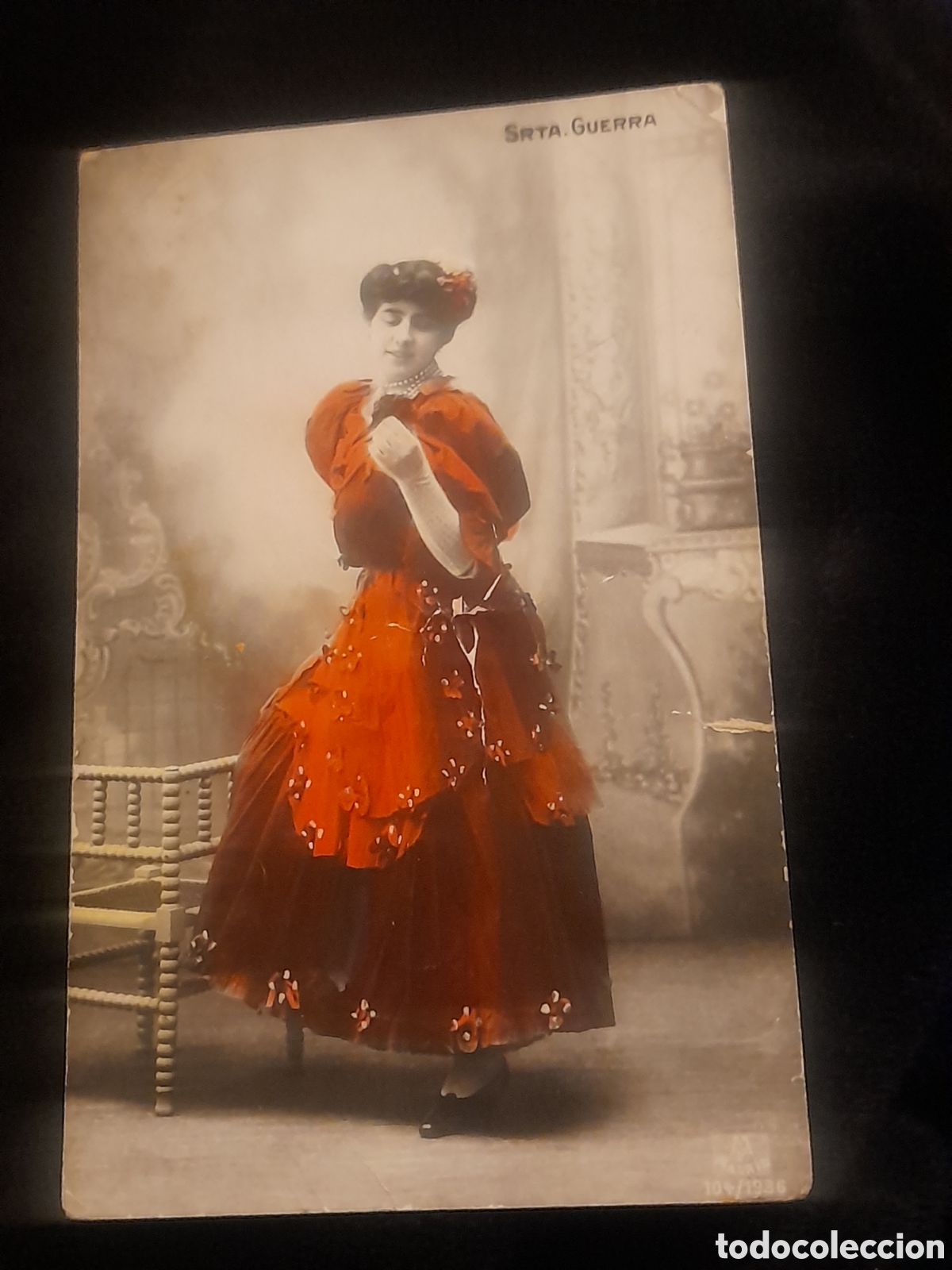 Postales: Antigua postal,de la Artista Se&ntilde;orita Guerra de 1907