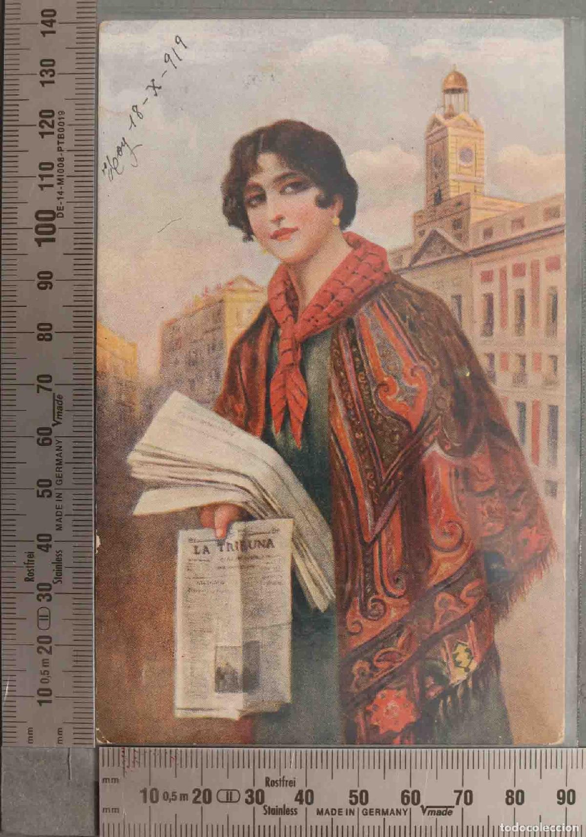 Cartoline: POSTAL. VENDEDORA DE PERIODICOS CASTA&Ntilde;EIRA 125