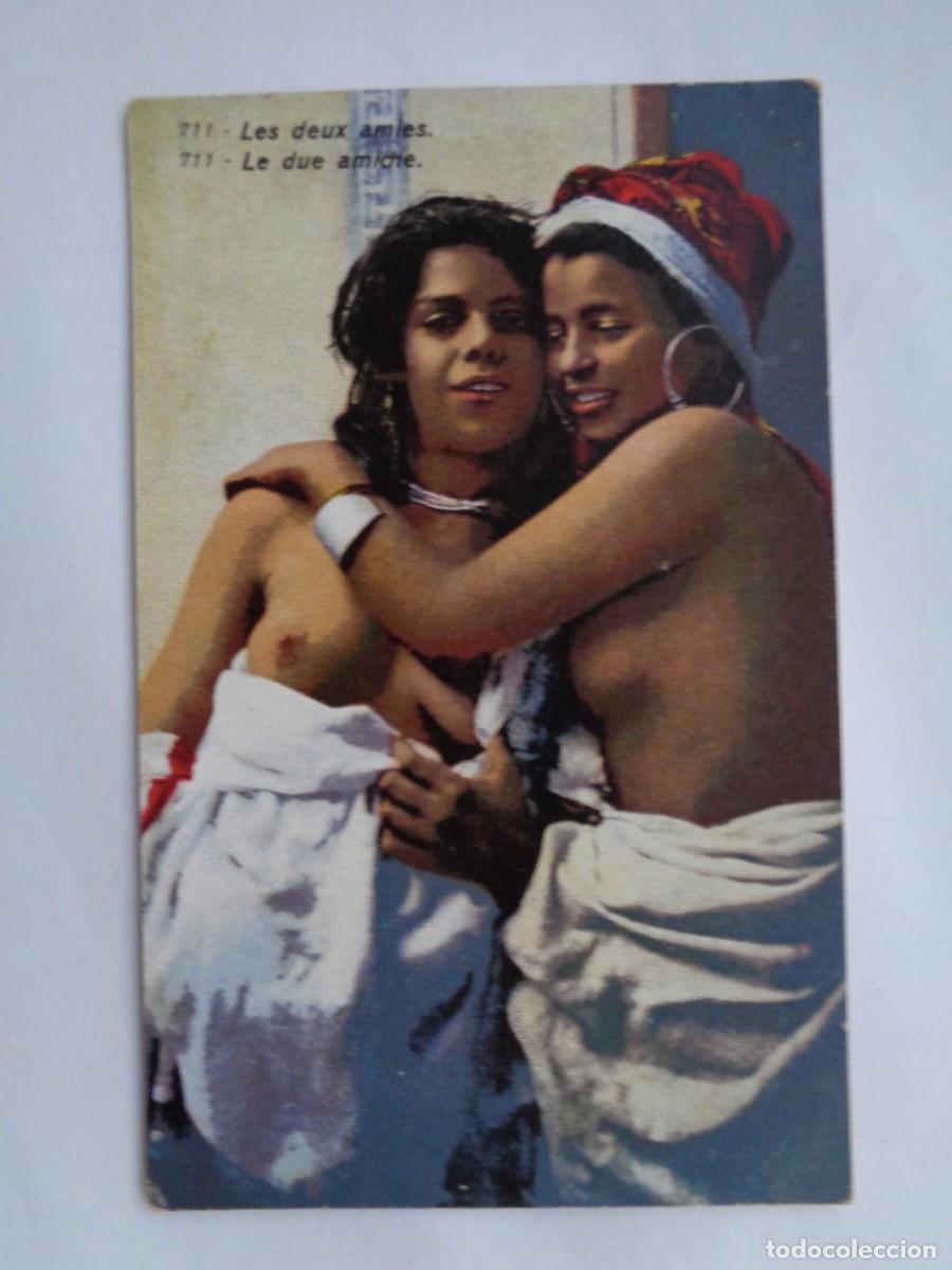 Postais: POSTAL EROTICA DEL NORTE DE AFRICA : LAS DOS AMIGAS . COLOREADA DE PRINCIPIOS DE SIGLO