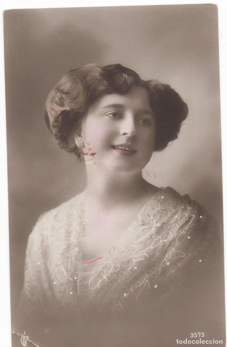 Postkarten: Postal de mujer principios del XX- -escrita-