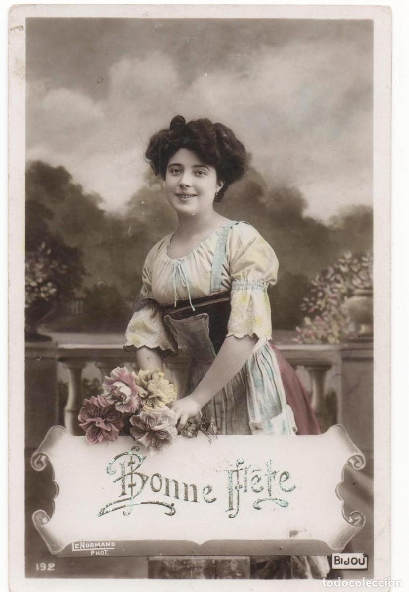Cartoline: Postal de mujer principios del XX- -escrita-
