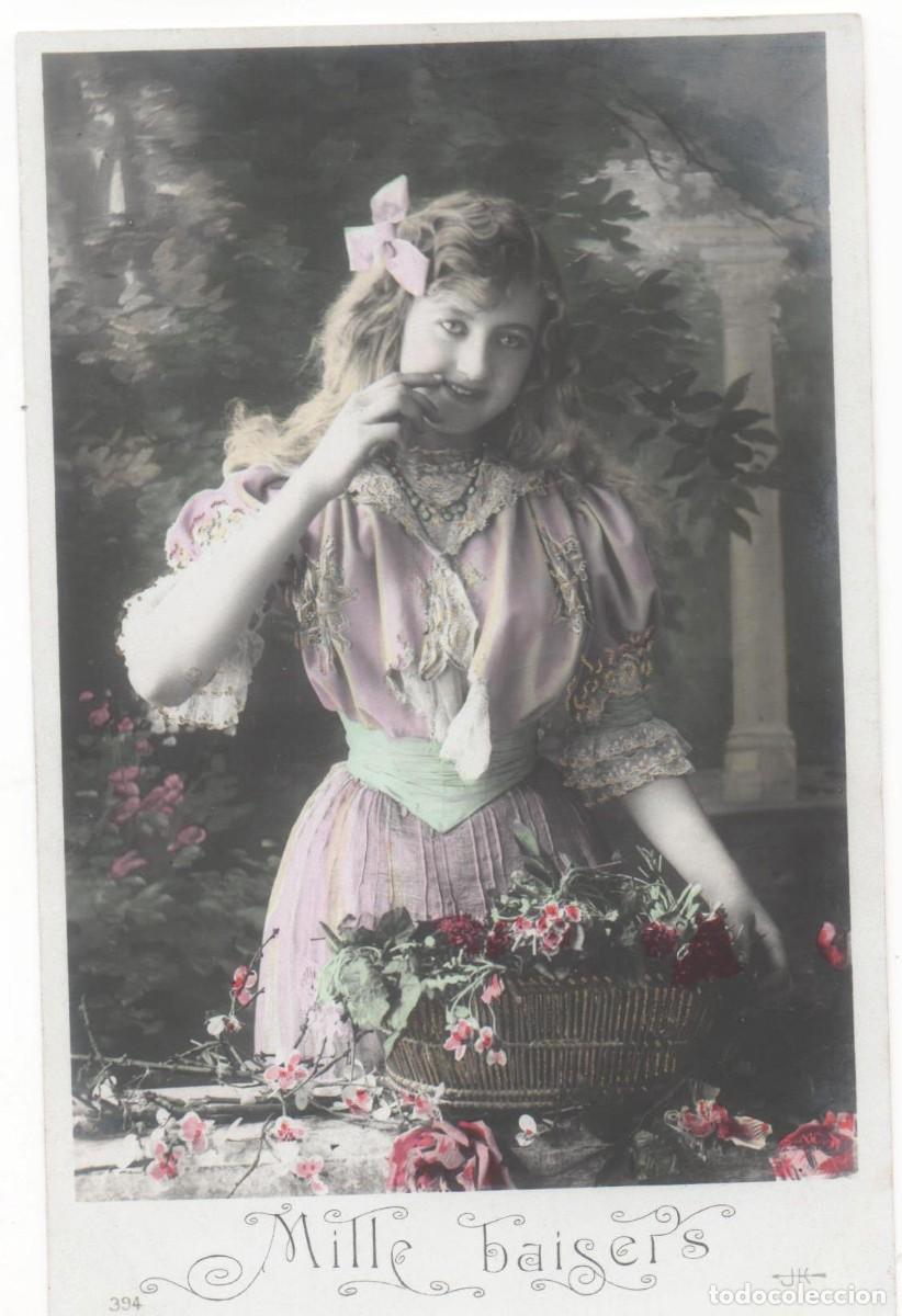 Cartoline: Postal de mujer principios del XX- -circulada-