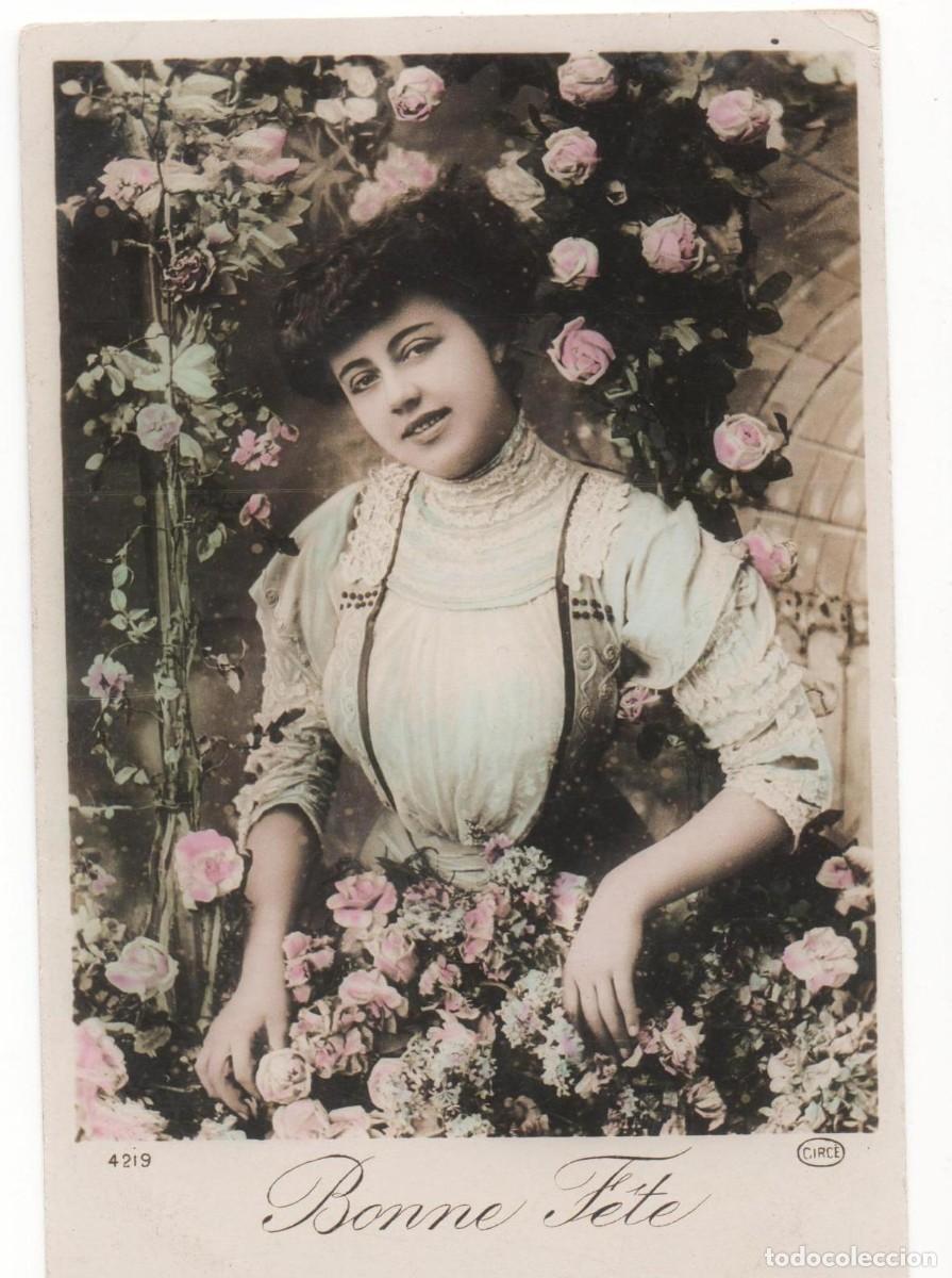 Cartoline: Postal de mujer principios del XX- -circulada-
