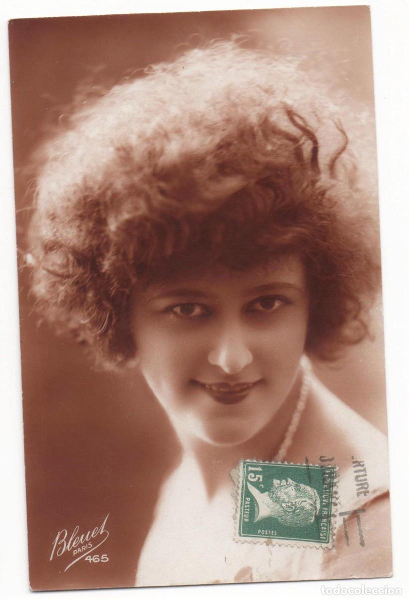 Cartoline: Postal de mujer principios del XX- -circulada-