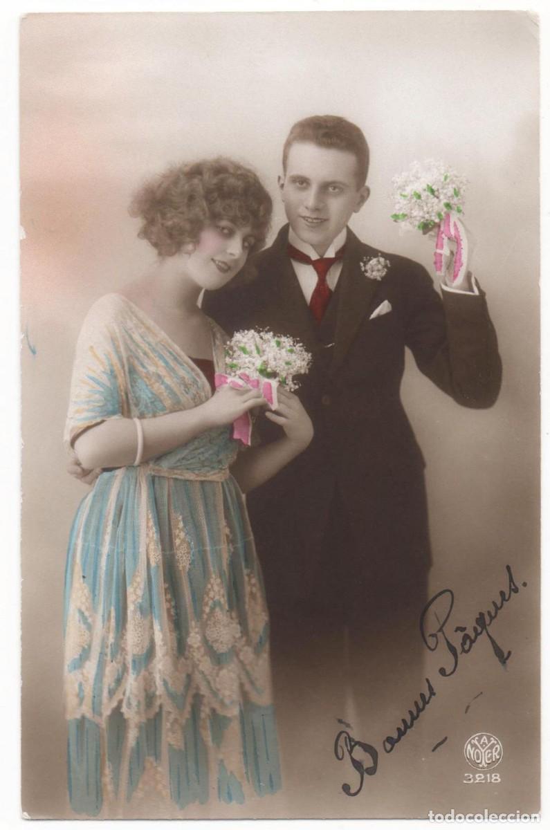 Cartoline: Postal francesa principios del XX- escrita-Rom&aacute;ntica-