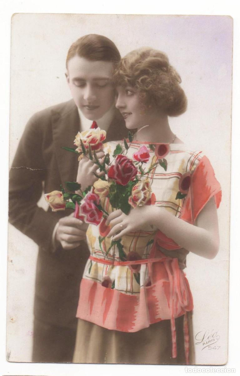 Cartoline: Postal francesa principios del XX- escrita-Rom&aacute;ntica-