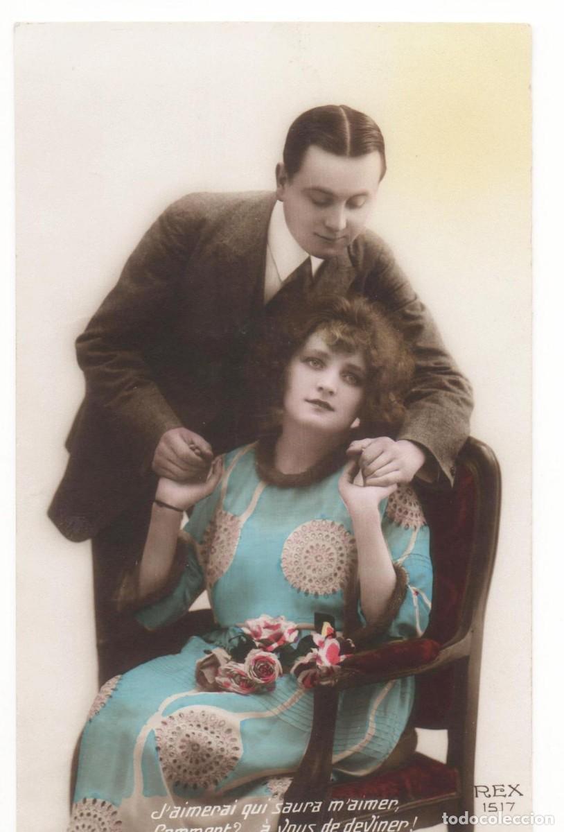 Cartoline: Postal francesa principios del XX- escrita-Rom&aacute;ntica-