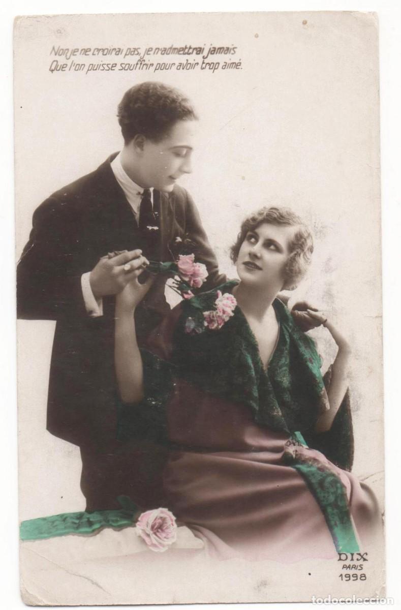 Cartoline: Postal francesa principios del XX- escrita-Rom&aacute;ntica-